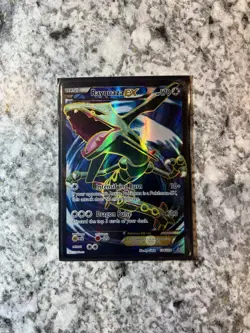 Rayquaza EX (104 Full Art) 104/108 Roaring Skies Holo Pokemon Card LP - Image 2
