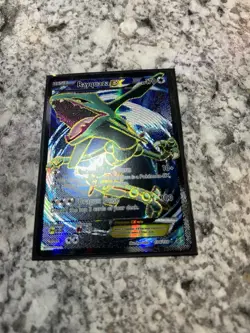 Rayquaza EX (104 Full Art) 104/108 Roaring Skies Holo Pokemon Card LP - Image 5