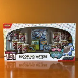 Pokemon TCG Scarlet & Violet 151 Blooming Waters Premium Collection Box Sealed - Image 1