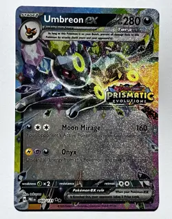 Pokemon TCG Prismatic Evolutions Umbreon EX Card 060/131 Stamped Promo - Image 3
