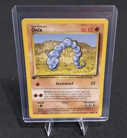 Rare Vintage Pokemon TCG Onix 1st Edition German Base Set 56/102 NM - Image 1