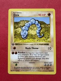 Onix 56/102 Base Set 1st Edition 1999 Pokemon TCG Card NM / LP - Image 1