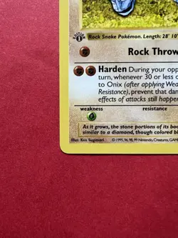 Onix 56/102 Base Set 1st Edition 1999 Pokemon TCG Card NM / LP - Image 2