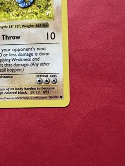 Onix 56/102 Base Set 1st Edition 1999 Pokemon TCG Card NM / LP - Image 3