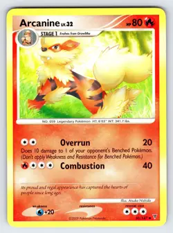 Arcanine 50/147 2009 Supreme Victors Set Pokemon Card TCG Non Holo Uncommon VLP - Image 1