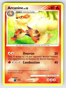 Arcanine 50/147 2009 Supreme Victors Set Pokemon Card TCG Non Holo Uncommon Lp - Image 1