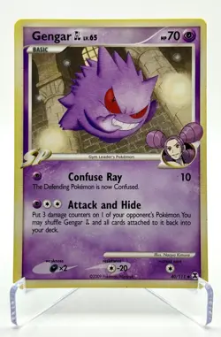 2009 Pokemon TCG Platinum Rising Rivals Gengar GL Lv65 Non Holo 40/111 - Image 1