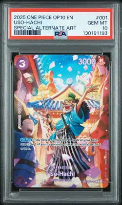 2025 ONE PIECE ST18 001 OP10 USO-HACHI USOPP ROYAL BLOOD SP PSA 10 GEM MINT - Image 1