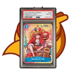 MONKEY D. LUFFY P-043 PSA 10 CONVENTION EXCLUSIVE NON-FOIL PROMO 2024 ONE PIECE - Image 1