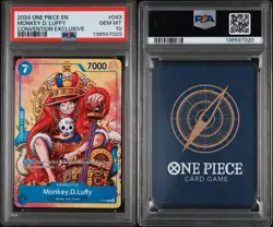 2024 ONE PIECE PROMOS CONVENTION EXCLUSIVE #043 MONKEY D. LUFFY NON FOIL PSA 10 - Image 3