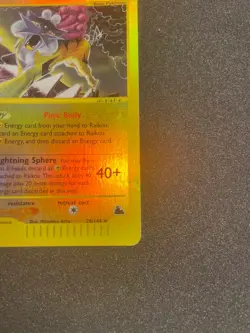 Raikou 28/144 Skyridge 2003 Reverse Holo Rare Pokemon Moderate Play - Image 2