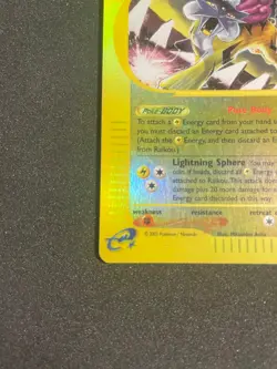 Raikou 28/144 Skyridge 2003 Reverse Holo Rare Pokemon Moderate Play - Image 3