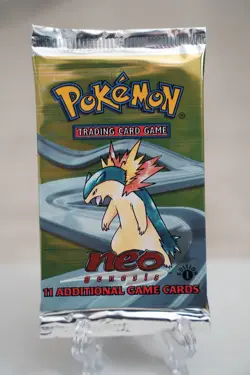 2000 WOTC Pokemon 1st Edition Neo Genesis Booster Pack Typhlosion Art Vintage - Image 1
