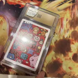 CGC PRISTINE 10 Raichu Pokemon Playing Card JPN Old Maid *slab is all scratched - Image 5