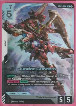 Justice Gundam LR (GD01-066) Gundam Trading Card - Image 1