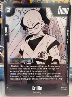 Dragon Ball Fusion World Manga Booster 02 Rare Card - Krillin (FB07-103) - Image 1