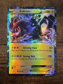 Pokemon TCG Zekrom EX Holo Card Legendary Treasures Ultra Rare 52/113 - Image 1