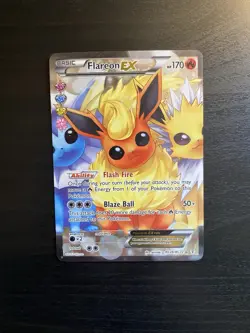 Pokemon Card Flareon EX Ultra Rare Holo Full Art RC28/RC32 Radiant Generation - Image 1