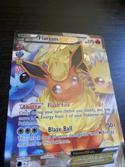 Pokemon Card Flareon EX Ultra Rare Holo Full Art RC28/RC32 Radiant Generation - Image 3