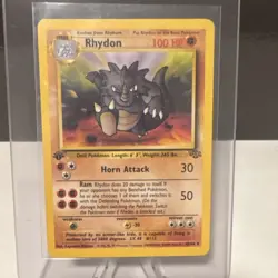 Pokemon Rhydon 45/64 Jungle 1st Edition TCG 1999 - Image 1