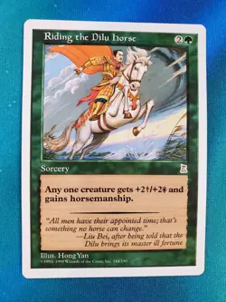 Riding the Dilu Horse * MTG Portal Three Kingdoms (P3K) - Image 1