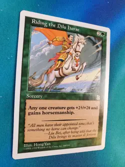 Riding the Dilu Horse * MTG Portal Three Kingdoms (P3K) - Image 2