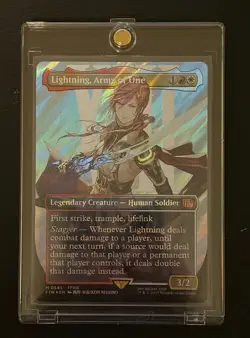 2025 MTG Final Fantasy LIGHTNING Army of One #0545 Borderless SURGE FOIL NM - Image 1