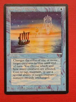 Mtg Legends -Sea King’s Blessing - NM - Image 1