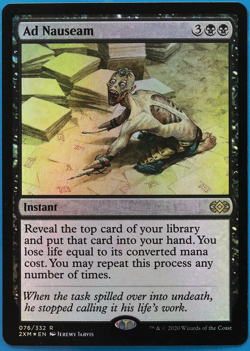 Ad Nauseam FOIL Double Masters NM Black Rare MAGIC CARD (ID# 507285) ABUGames - Image 1