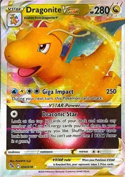 Dragonite VSTAR Foil Ultra Rare Pokemon GO 050/078 NM - Image 1