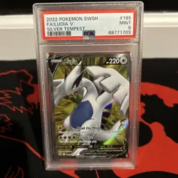 Pokemon SWSH Silver Tempest Lugia v #185/195 2022 PSA 9 - Image 1