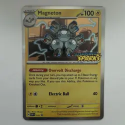 Pokemon TCG - Magneton Surging Sparks Stamped Pre Release Promo SVP153 NM - Image 1