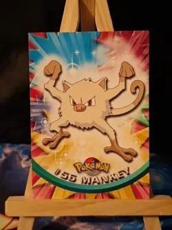 Pokemon TCG Topps Mankey Non-Holo - Image 1
