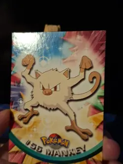 Pokemon TCG Topps Mankey Non-Holo - Image 2