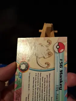 Pokemon TCG Topps Mankey Non-Holo - Image 5