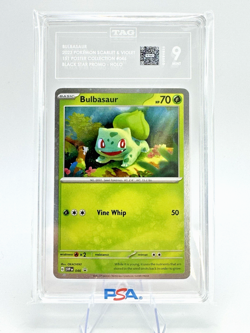 2023 Bulbasaur Pokemon Scarlet & Violet Black Promo Holo #046 Graded TAG 9 - Image 1