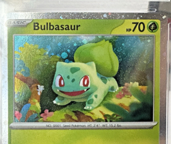 2023 Bulbasaur Pokemon Scarlet & Violet Black Promo Holo #046 Graded TAG 9 - Image 2
