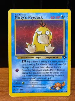 CARTA POKEMON MISTY'S PSYDUCK 90/132 GYM CHALLENGE 2000 COMUNE INGLESE - Image 1