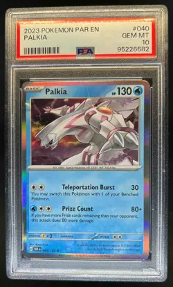 2023 Pokemon SV Paradox Rift PAR EN Palkia #040/182 PSA 10 - Image 1