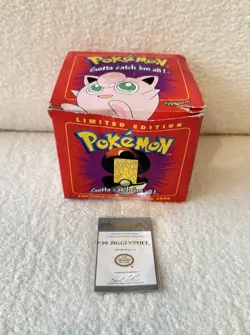 Pokemon 23k Gold Trading Card Burger King Promo JIGGLYPUFF BOX & COA ONLY! - Image 1