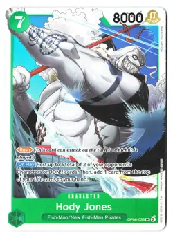 Hody Jones (035) OP06-035 - Wings of the Captain One Piece SR Foil NM - Image 1