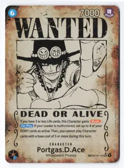 Portgas.D.Ace - OP13-119 (ERROR) - Carrying On His Will One Piece English NM - Image 1