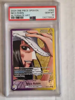 PSA 10 - NICO ROBIN ALT LEADER OP09-062 ONE PIECE EMPERORS IN THE NEW WORLD - Image 1