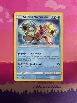 Pokemon Card Shining Volcanion Shining Legends Holo Shiny Rare 27/73 Near Mint - Image 1
