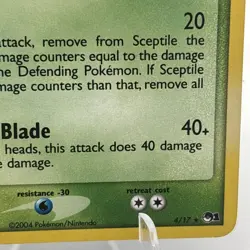 2006 Pokemon, POP Series 1, #4/17 Sceptile, Holo Rare - LP - Image 5