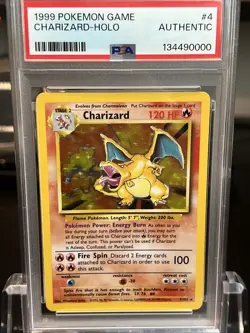 Pokemon TCG Charizard Base Set 4/102 Holo 1999 Base Set PULLED Not One Scratch! - Image 1