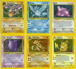 Fossil Pokemon cards All 62 Available Out of print WOTC - Choose your Card - Image 1