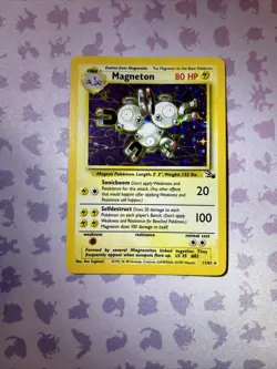 Magneton - 11/62 - Pokemon Fossil Unlimited Holo Rare Card WOTC Moderate Play MP - Image 1