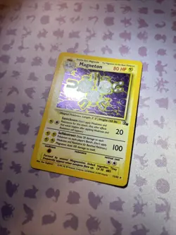 Magneton - 11/62 - Pokemon Fossil Unlimited Holo Rare Card WOTC Moderate Play MP - Image 2