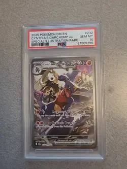 2025 POKEMON Cynthia's Garchomp EX 232/182 SIR Destined Rivals PSA 10 GEM MINT - Image 1